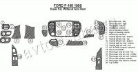 Декоративные накладки салона Ford F-150 1999-1999 базовый набор, без подлокотника 20 элементов.
