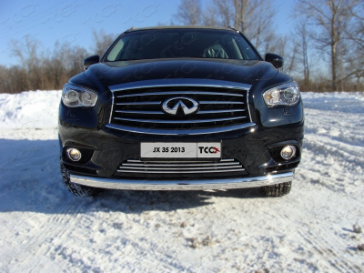 Infiniti JX (13–) Защита передняя (овальная длинная) 75х42 мм