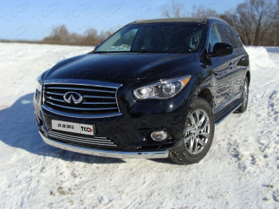 Infiniti JX (13–) Защита передняя (овальная длинная) 75х42 мм